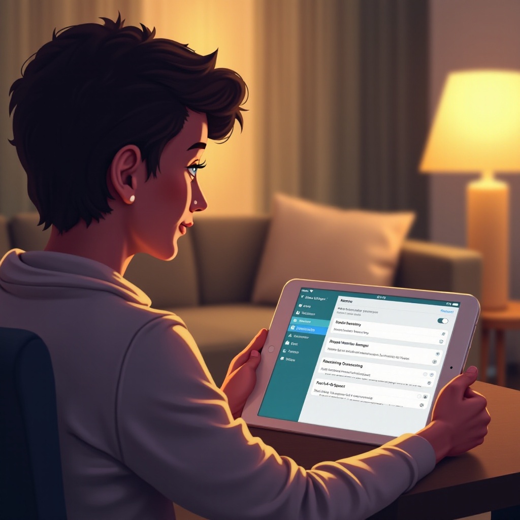 configurações de acessibilidade de conteúdo falado no iPad