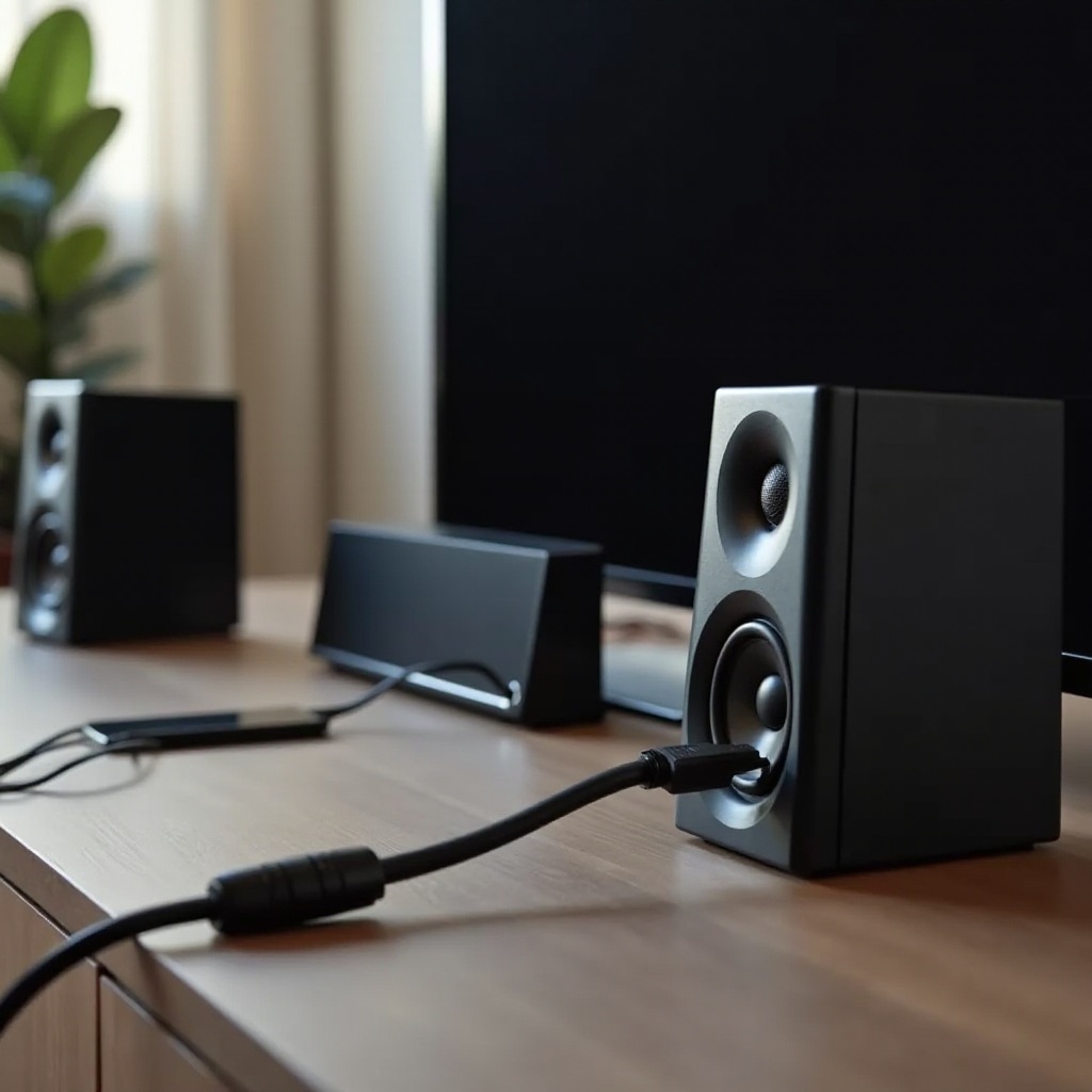 como conectar alto-falantes à TV