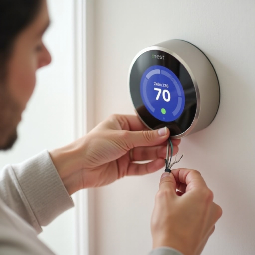 jak usunąć przewody z termostatu Nest