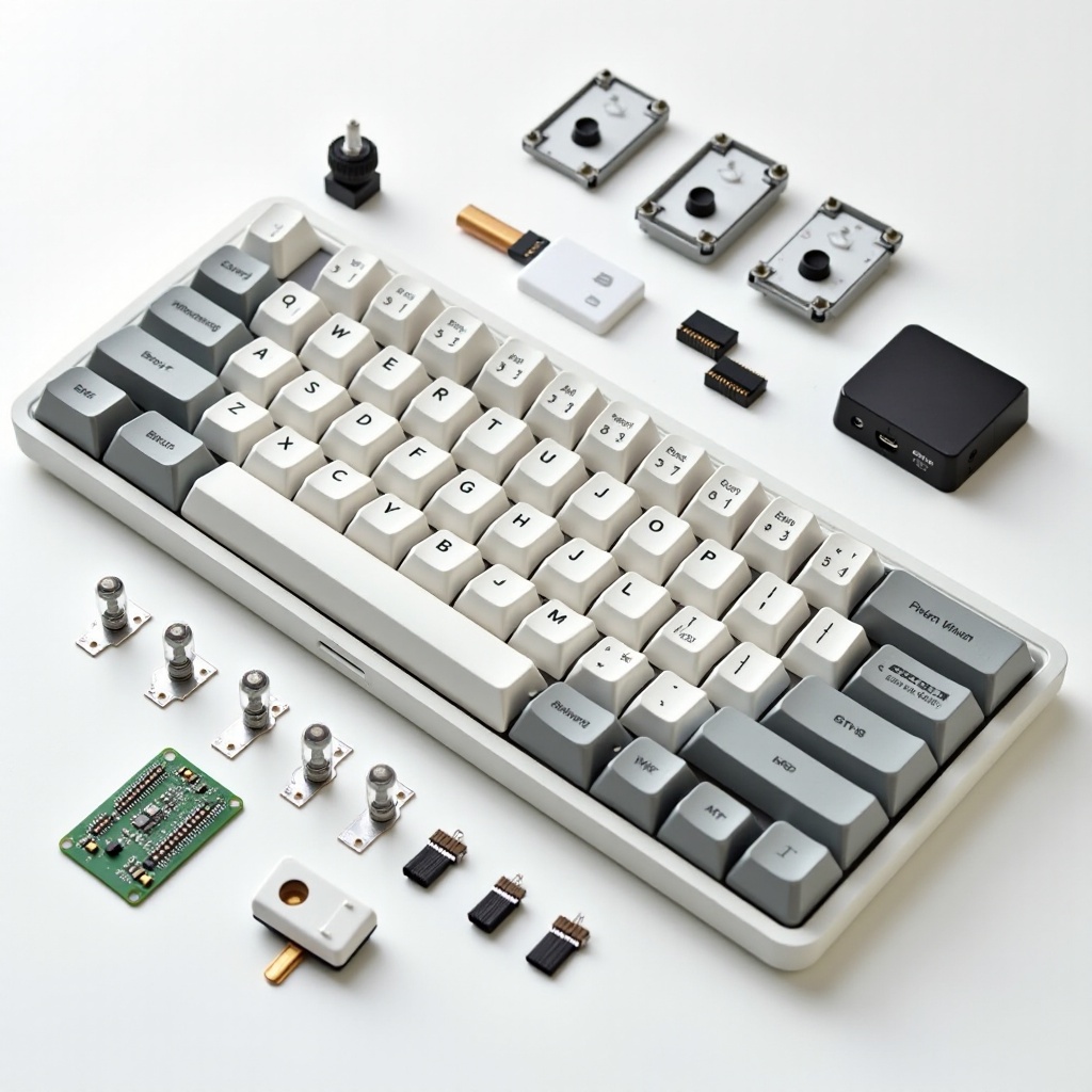 části mechanické klávesnice